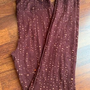 Lularoe Mauve Star OS leggings